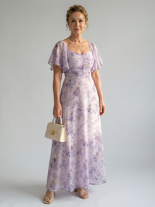Vaelis | Flutter Sleeve Midi Dress